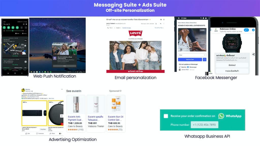 ตัวอย่าง การทำ Messaging Suite + Ads Suite จาก Insider 